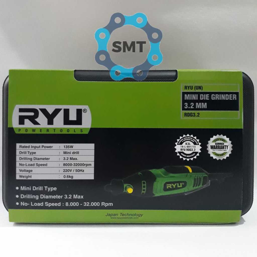 Mesin Gurinda Gerinda Mini Ryu Die Grinder RDG32 RDG 32 Bor Drill Tuner Potong Ukir