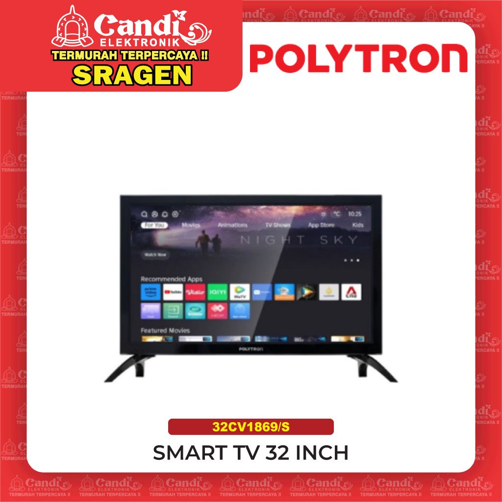 POLYTRON Smart Digital TV 32 Inch - 32CV1869/S