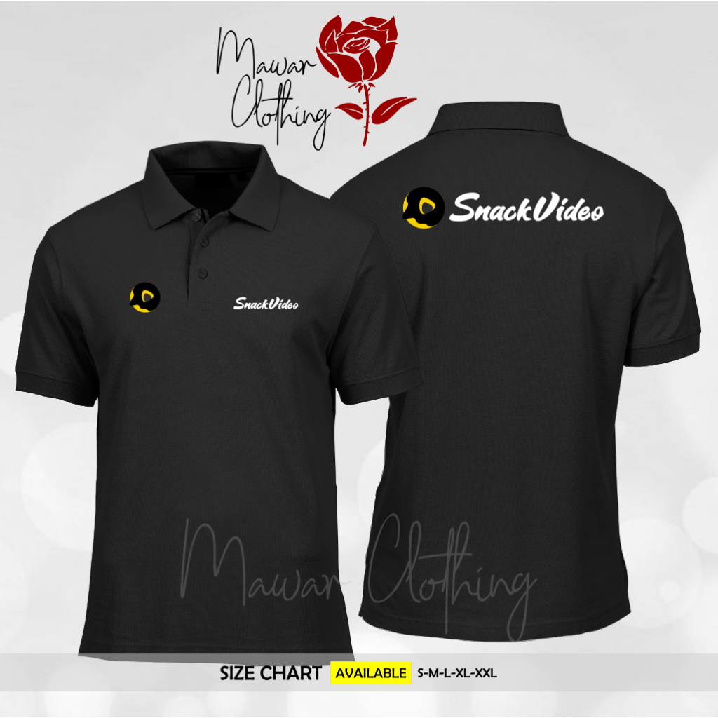 Polo Shirt Snack Video Logo PNG || Baju Kaos Poloshirt Snack Video Logo PNG kreator / Kaos Kerah Sna