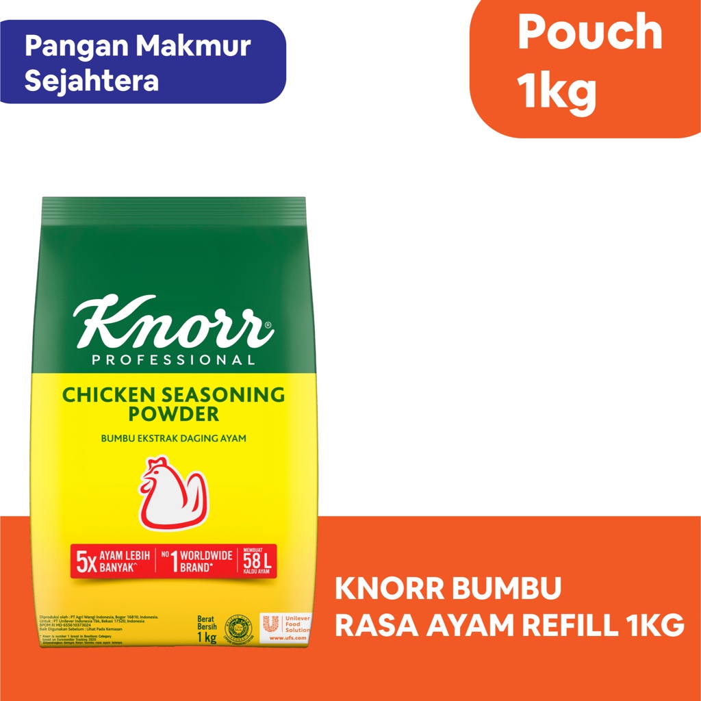 

KNORR - BUMBU PENYEDAP RASA KALDU AYAM / CHICKEN SEASONING POWDER Refill 1kg