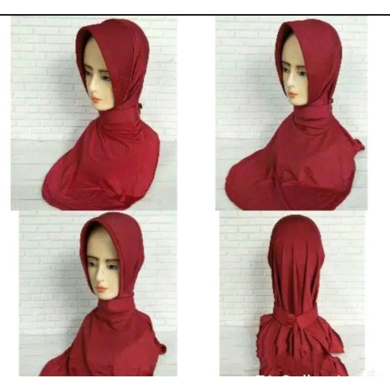 Jilbab dinas merah maroon
