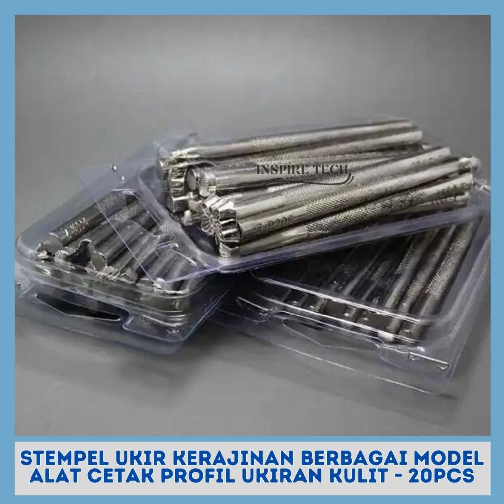 

HJK Stempel Ukir Kerajinan Berbagai Model Alat Cetak Profil Ukiran Kulit - 20pcs