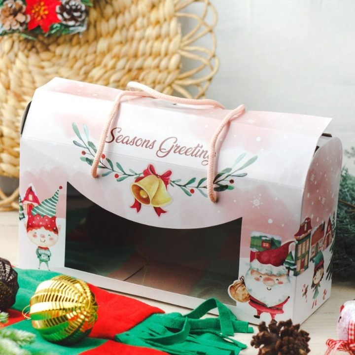 

Celeste - box natal dus packaging toples jar kue kering Christmas (5 Pcs)