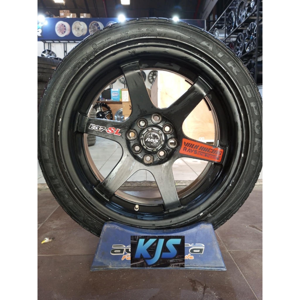 Velg Racing Second Avanza Xenia Livina Yaris Vios Jazz Datsun Sigra Ring 17 Te37 Ban 205/45 R17 Pele