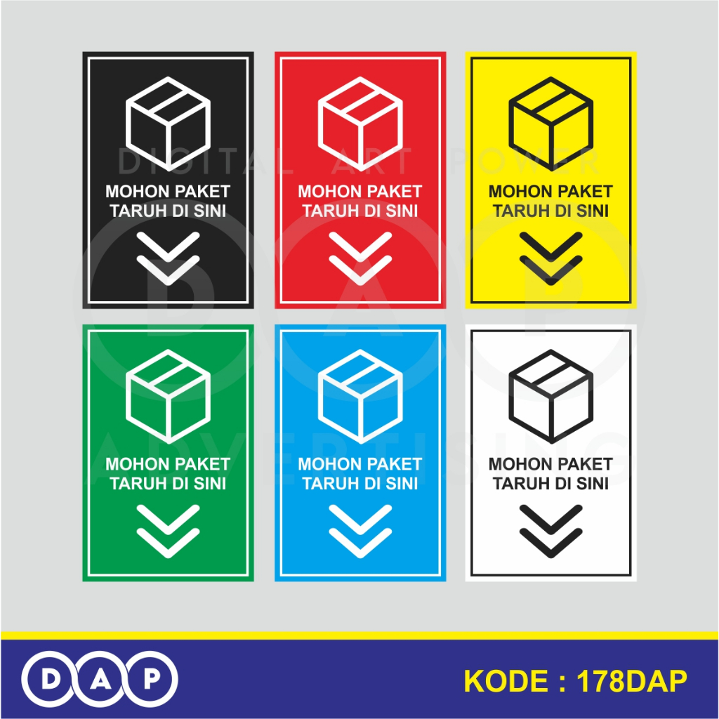 

179 - STIKER MOHON PAKET TARUH DISINI - 20 X 30 CM - VYNIL - TERBAIK