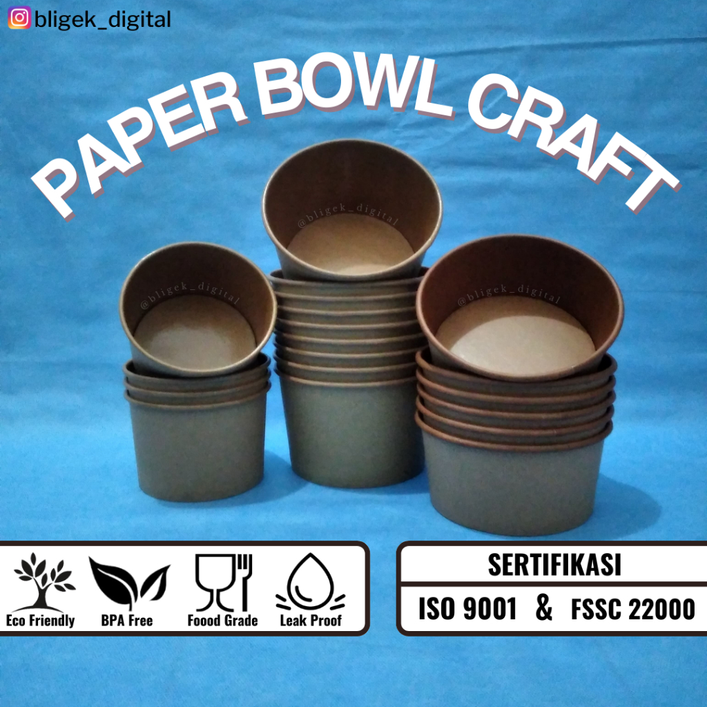 Paper Bowl / Rice Bowl / Mangkok Kertas Kraft