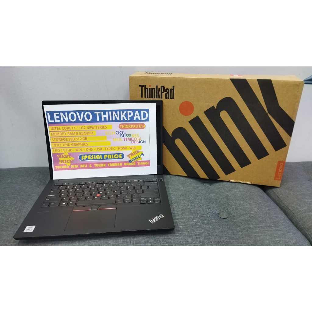 Lenovo ThinkPad E14 /Core i7-1165G7/8GB/512GB SSD/14″/Win 10/Black