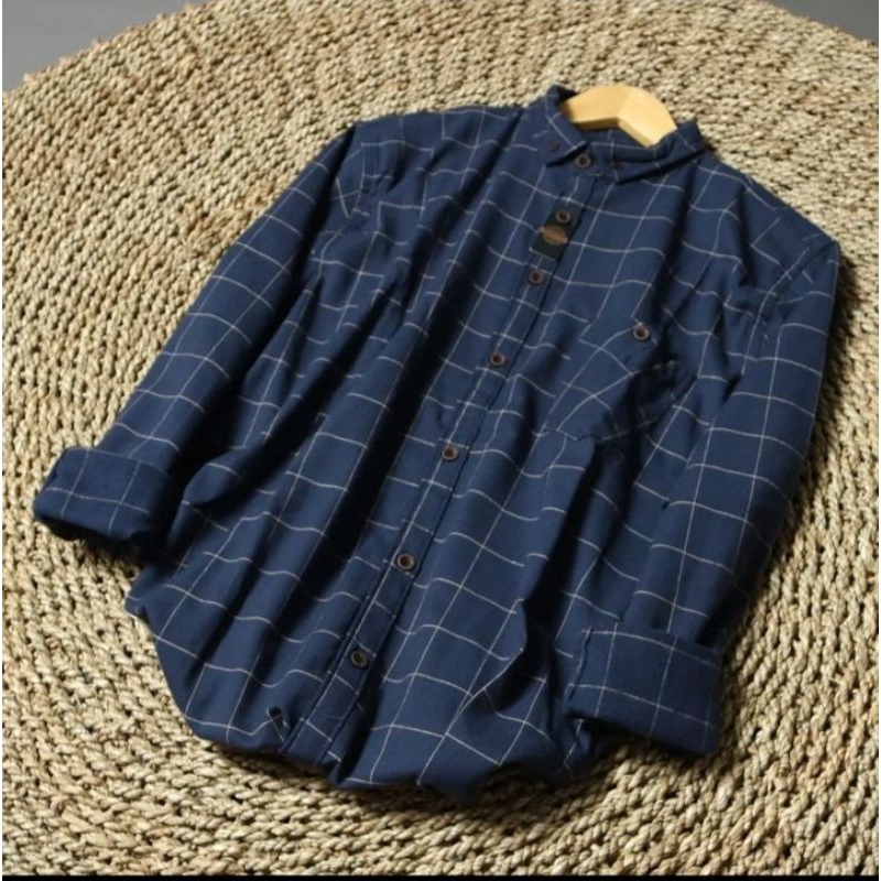 (BISA COD) Kemeja Flanel Terlaris Lengan Panjang Pria Wanita Hem Premium Quality Kameja Kerja Kantor