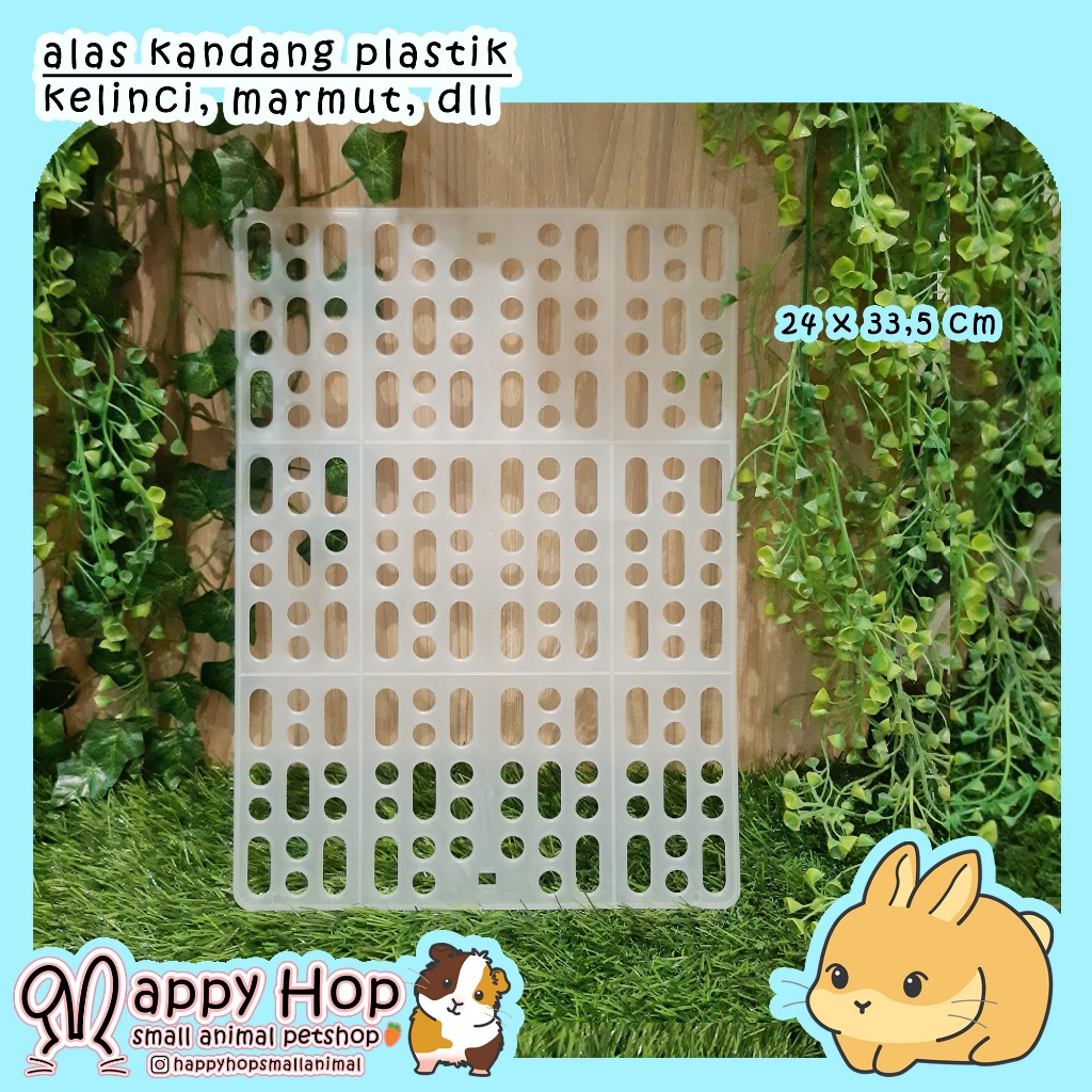Alas kandang hewan | plastik persegi panjang | kelinci, marmut, dll