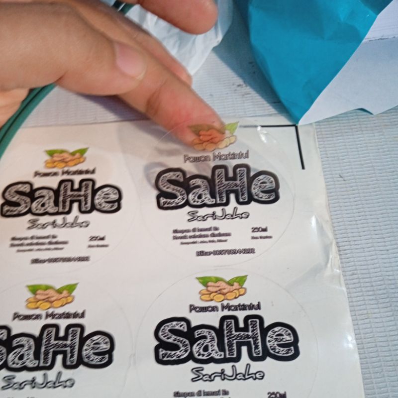 

stiker vinil transparant label makanan |free desain