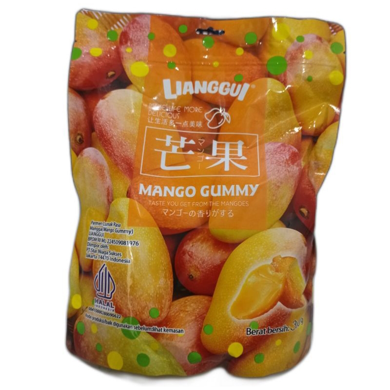 

Lianggui Mango Gummy Candy / Lianggui Permen Lunak Rasa Mangga 360g