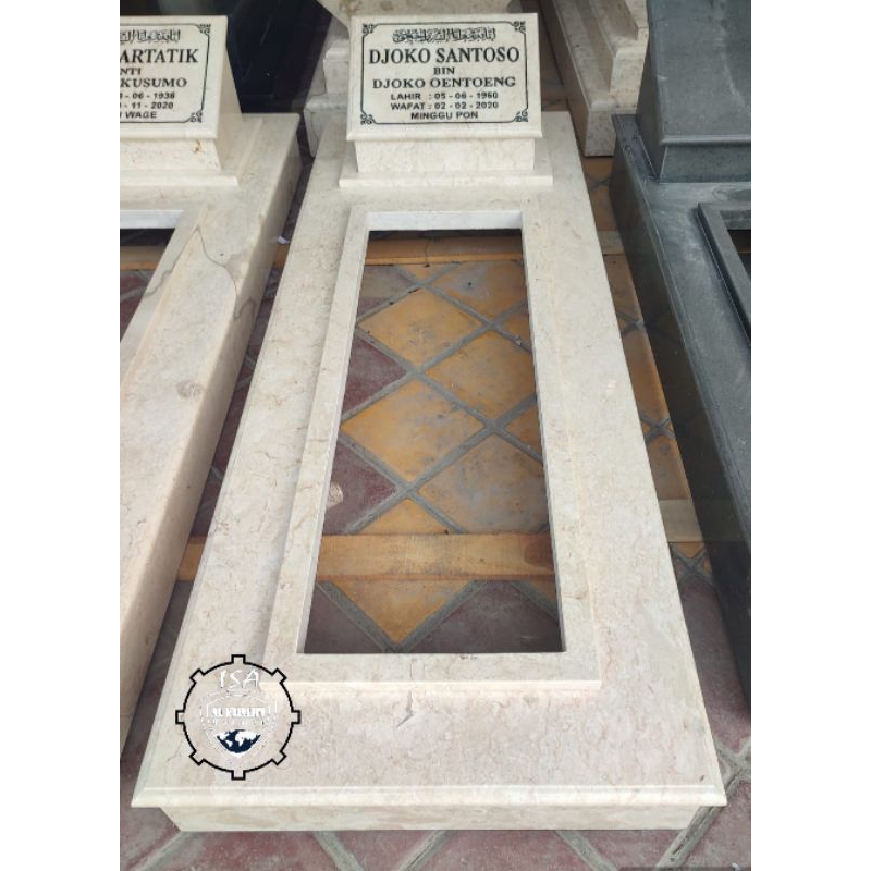 KIJING BATU MARMER 1 TRAP (50X150) (60X160) /KIJING MAKAM BATU MARMER MURAH/NISAN MAKAM GRANIT/KIJIN