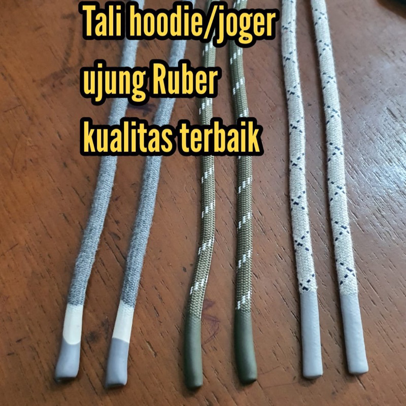 Tali hoodie & joger motif ujung Ruber(karet)/Tali jaket premium