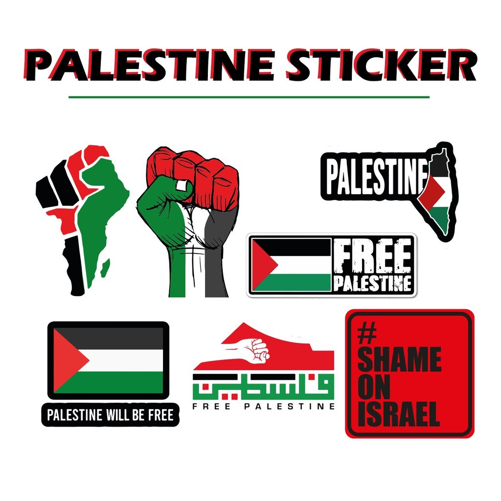

Stiker Palestina 1 Pack Edition Stiker Dukungan Palestina Save Free Palestine Stand For Gaza Print Ukuran A4