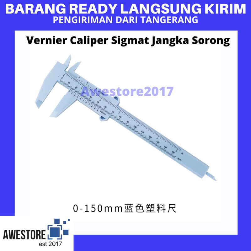 

Sigmat Jangka Sorong Plastik Vernier Caliper Alat Ukur Penggaris 6" Inch