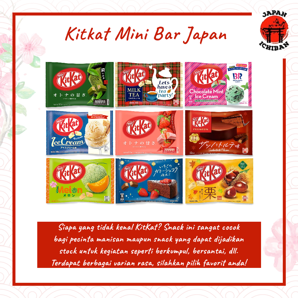 

Nestle Kitkat Mini Bar Camilan Cokelat Bestseller Original Japan