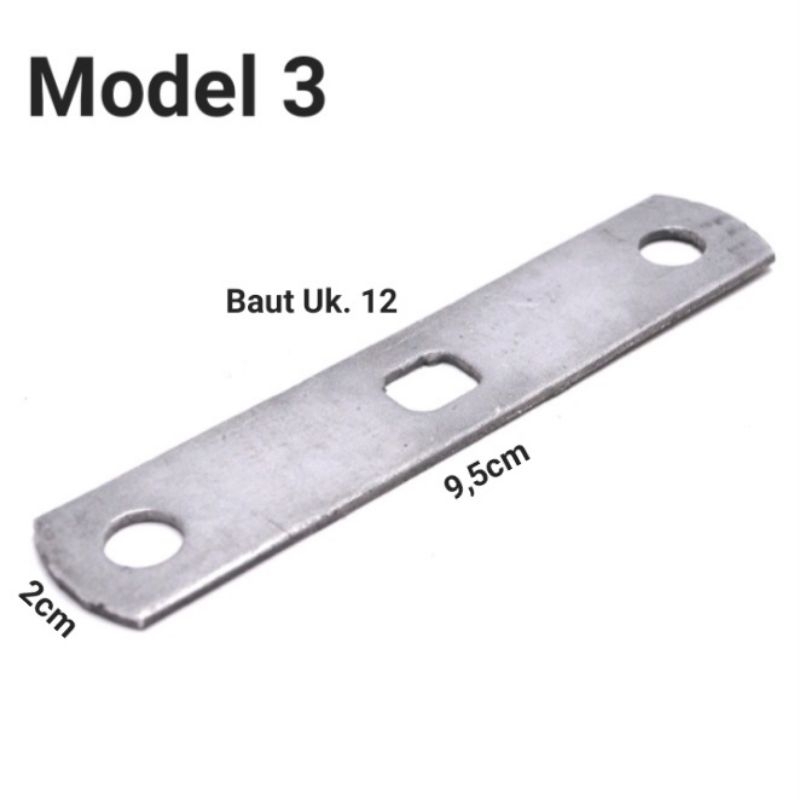 DUDUKAN LAMPU TEMBAK BREKET BRACKET TEMPAT TATAKAN BAHAN BESI BOLONG LURUS SIKU SPION PLAT NOMOR ( K