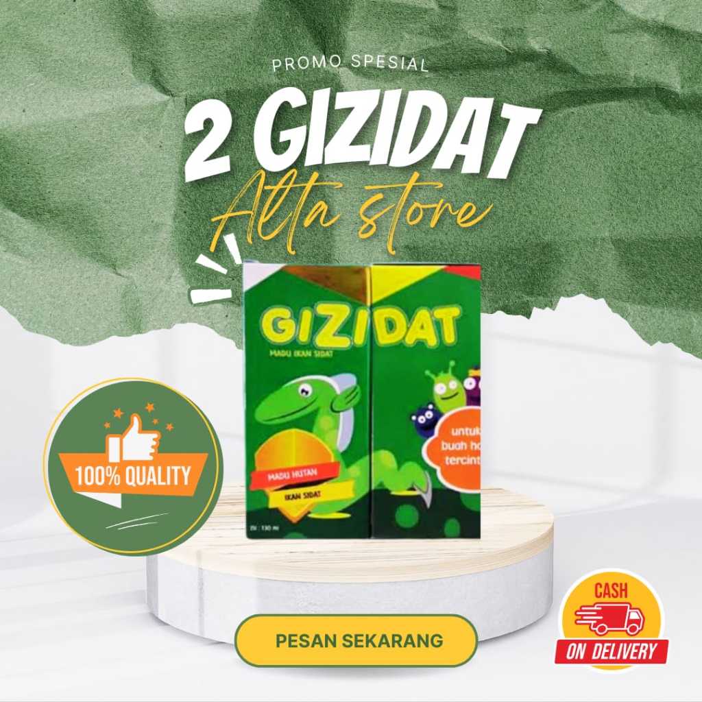 

PAKET 2 BOTOL-Gizidat Madu Herbal dengan Extra Ikan Sidat, Penambah Nafsu Makan pada Anak. 130ml. Halal BPOM