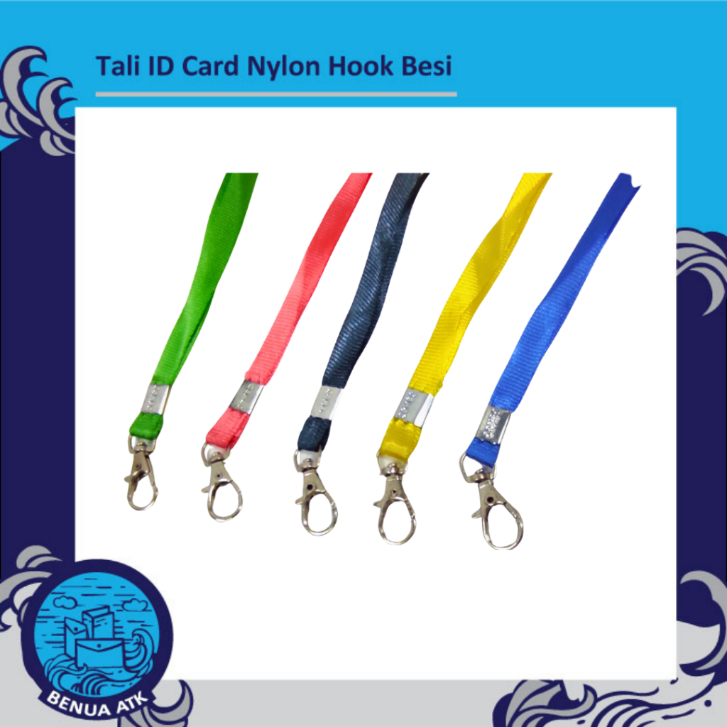 

Tali Name Tag Holder / Tali ID Card Nylon Hook Besi (isi 20pcs) - NYLK