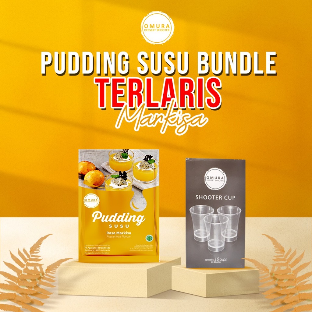 

[BUNDLE CUP] Omura Dessert Shooter Puding Susu Rasa Markisa & Shooter Cup Gelas Pudding