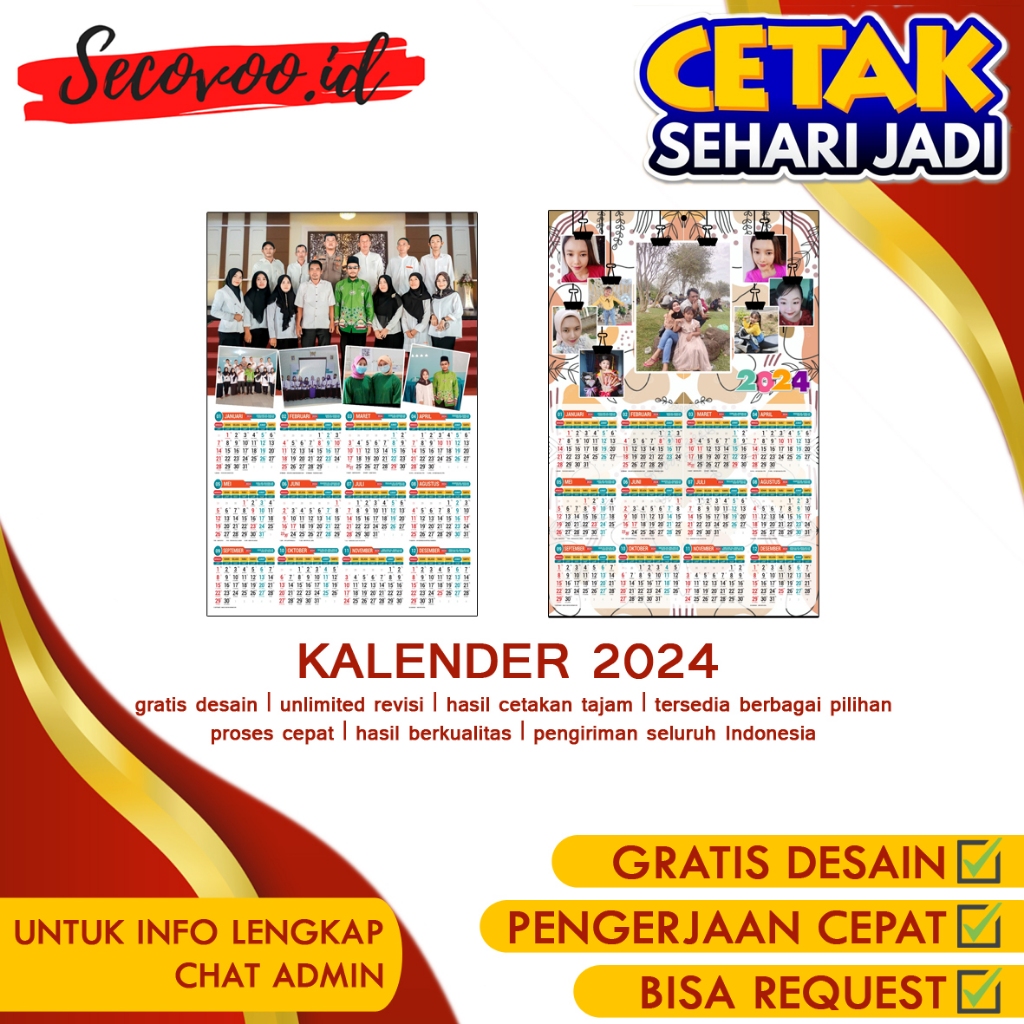 

Custom Kalender Dinding Tahun 2024 Free Desain
