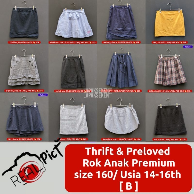 rok anak size 110/ 8-9rh (A] | panjang | murah | plisket | skirt | tutu | span | pendek | polos | je