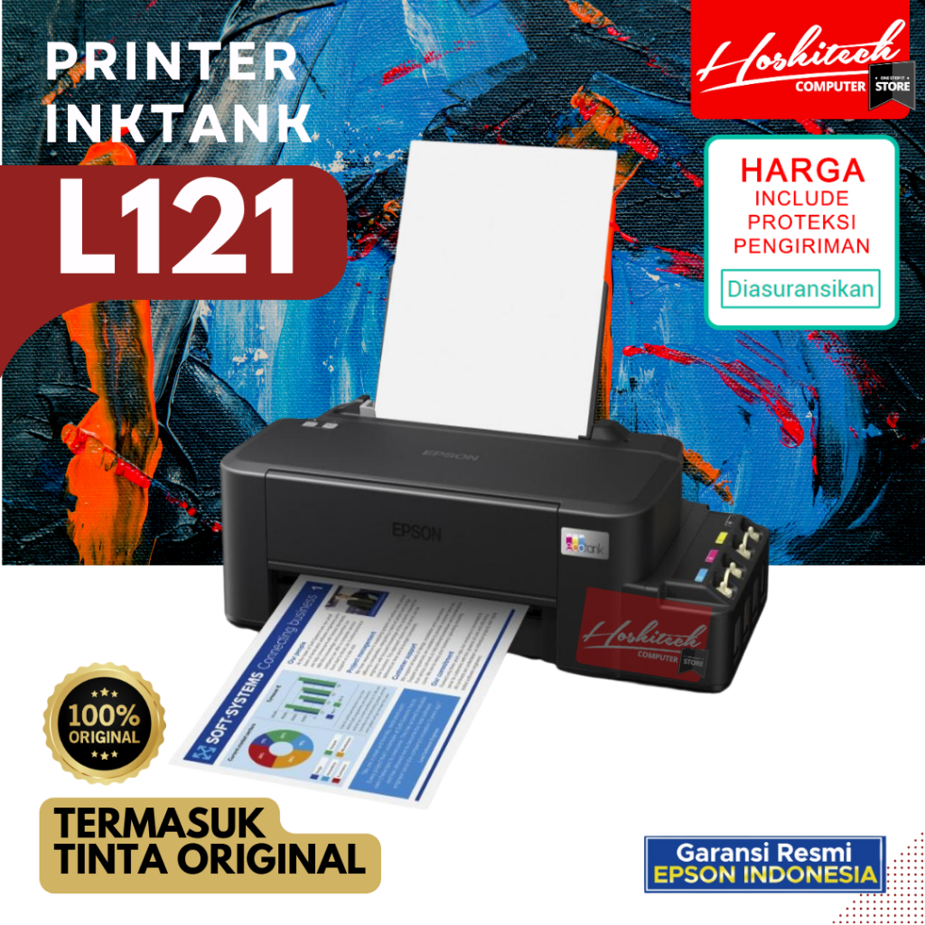 PRINTER EPSON L121 PENGGANTI EPSON L120 TINTA ORIGINAL GARANSI RESMI