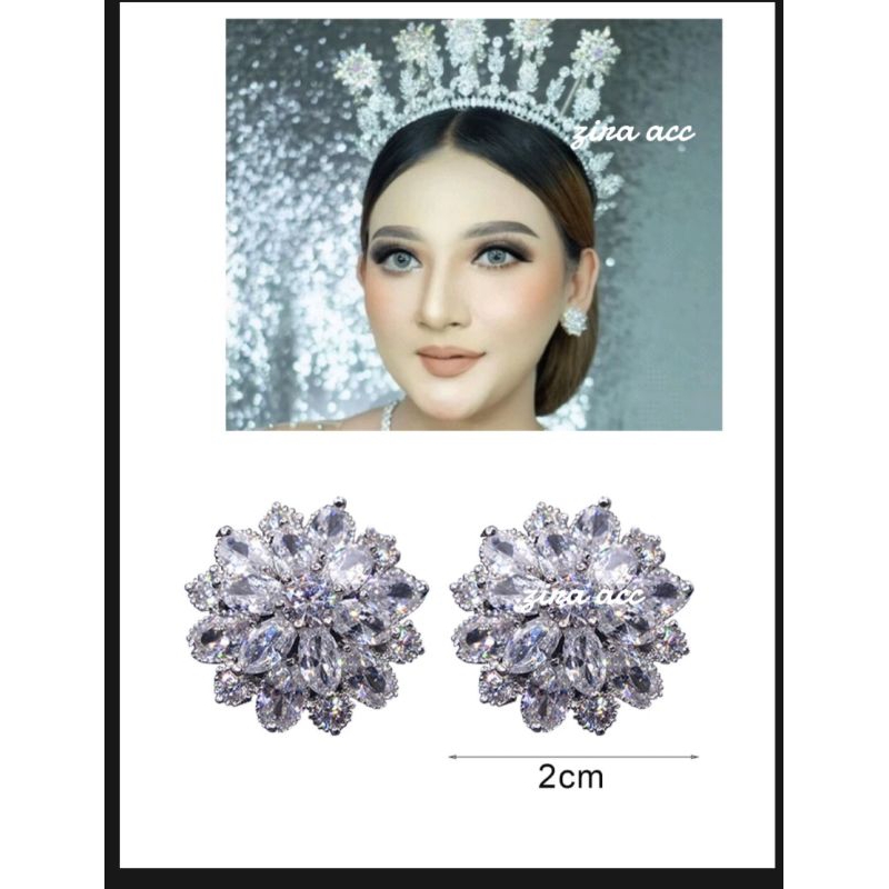 Anting stud/giwang pengantin mata cantik