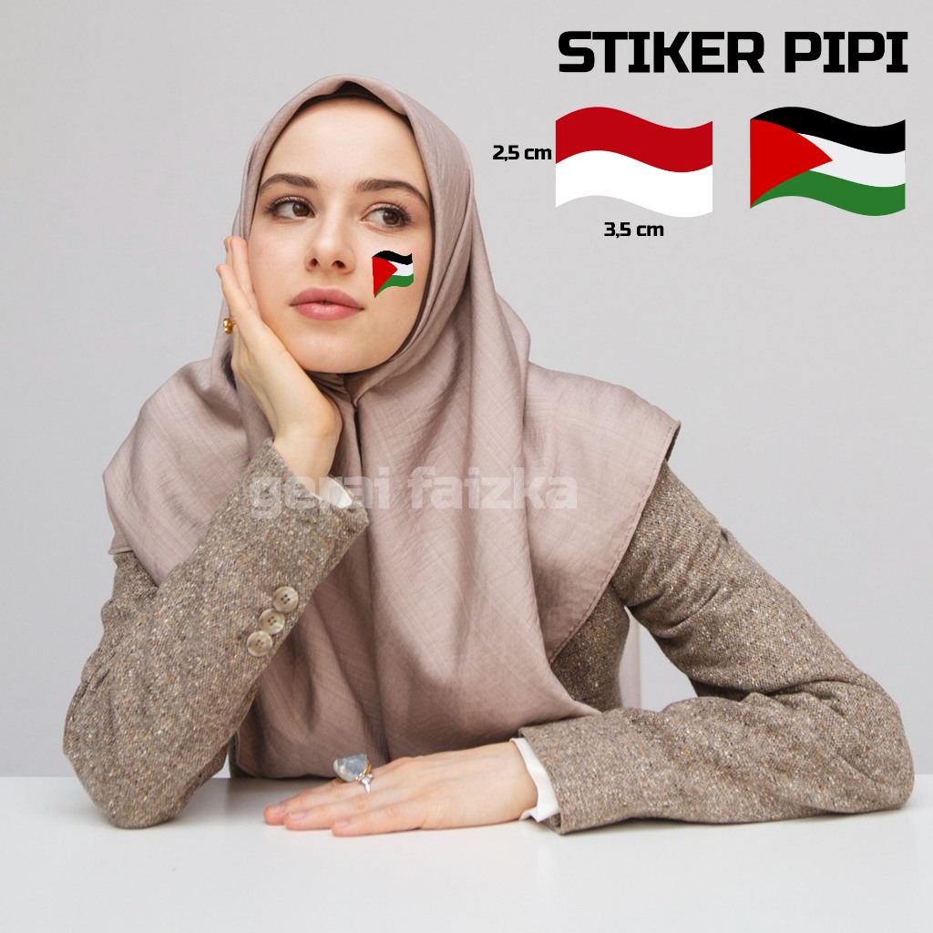 

Stiker pipi bendera indonesia palestina 3,5x2,5 (cutting) | 10 pcs