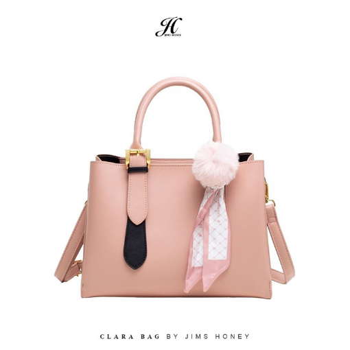 CLARA BAG JIMS HONEY WARNA PINK / TAS SELEMPANG WANITA / TAS KERJA WANITA / TAS KANTOR WANITA / TAS 