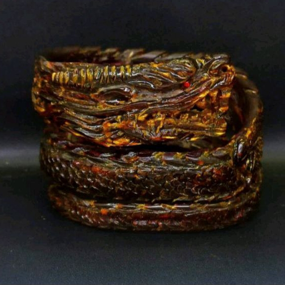 Akar Bahar merah kristal lilit3 full ukir naga size dewasa, Akar Bahar ukir