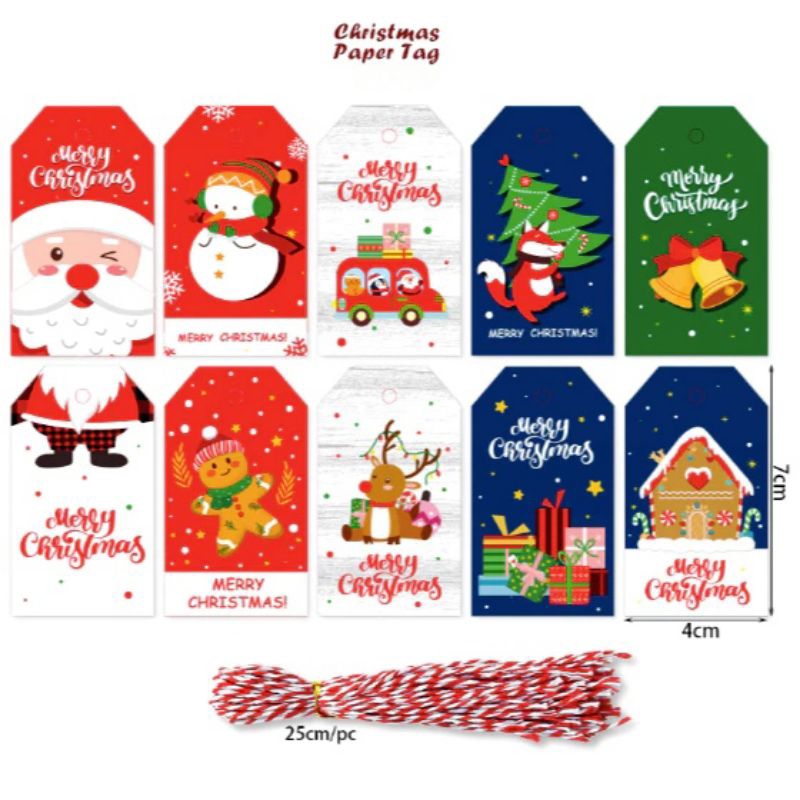 

Hang Tag Natal / Gift Tag Merry Christmas / Kartu Ucapan Natal