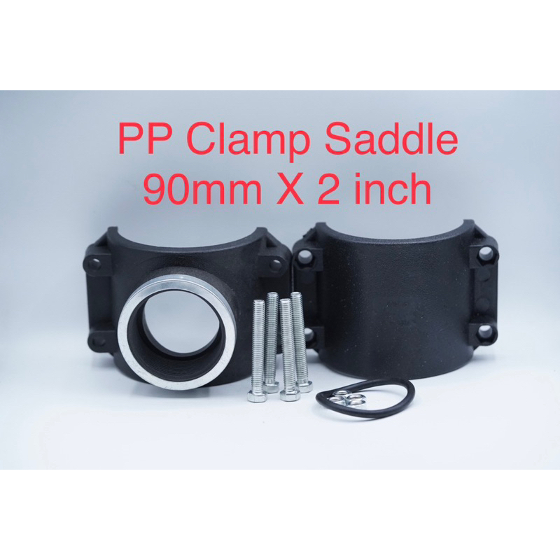 Clamp Saddle PP Klem Sadle 90 mm x 2 inch 90mm x 2 Fitting Tapping Compression Pipa PVC Clamp Saddle