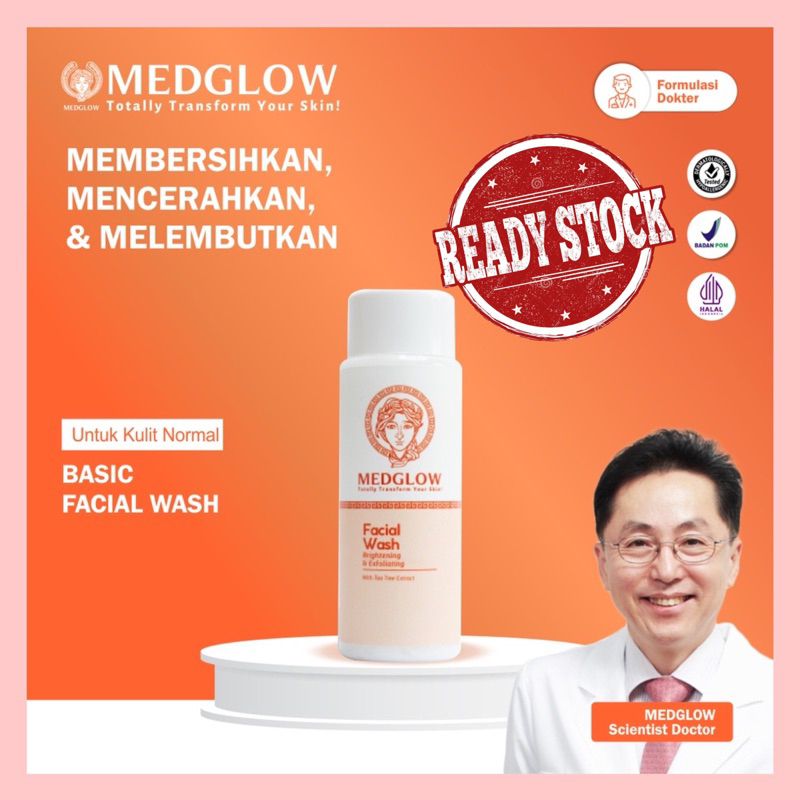 We Are Back MEDGLOW CLINIC Facial Wash  | Sabun Pembersih Kulit Cuci Wajah Muka Cleanser Skincare Pe