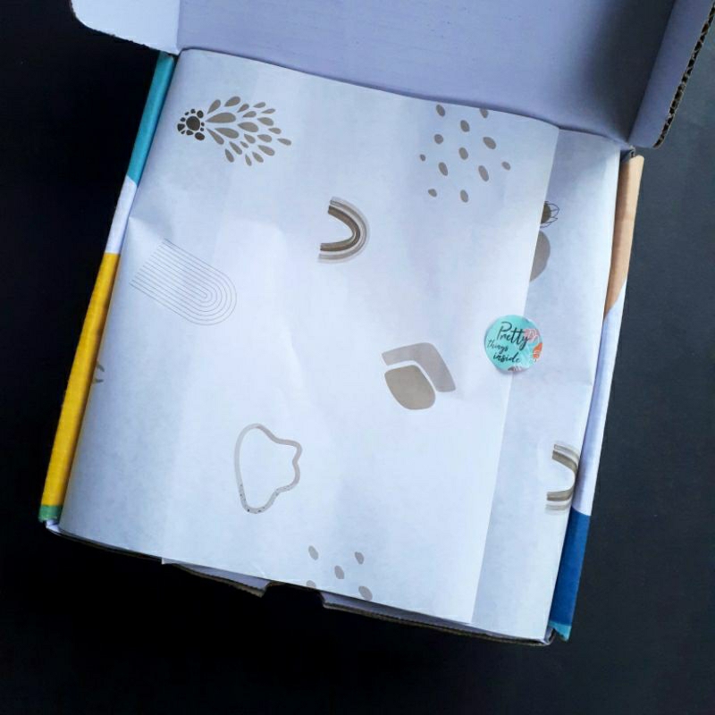 Kertas Doorslag Motif Aesthetic I ukuran 22x69 cm Eceran Bungkus Kado