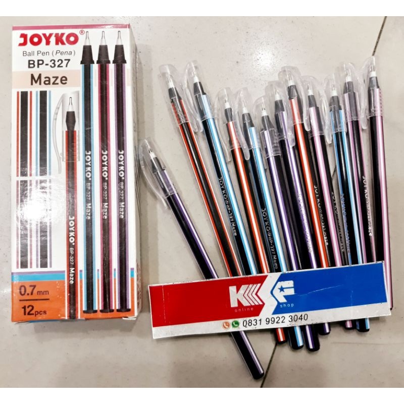 

PENA BALLPOINT PEN JOYKO MAZE TINTA 0.7mm ISI 12pcs