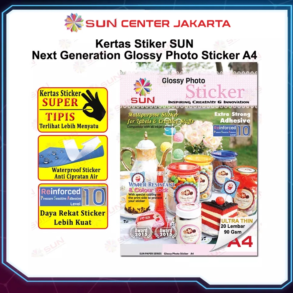

❄️ READY STOK ❄️ Kertas Sticker Photo Glossy A4 - SUN NG Glossy Photo Sticker Ultra Thin, 140 Gsm, HVS sticker, Sticker Bontax Camel