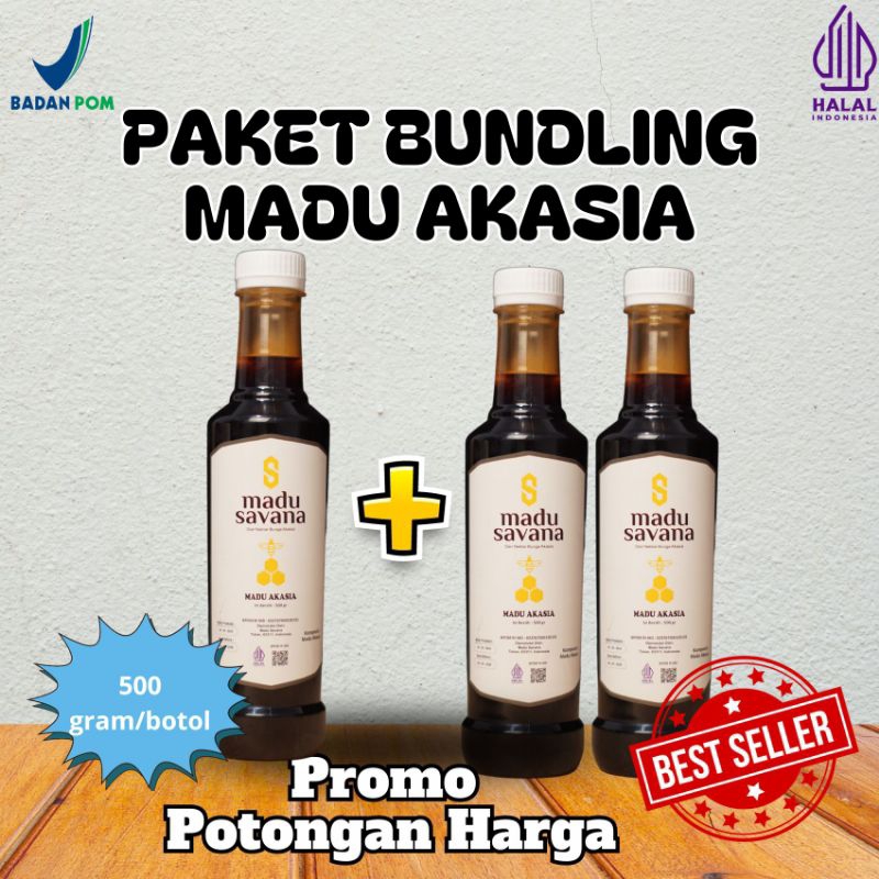 

MADU SAVANA PAKET PROMO 3 BOTOL MADU AKASIA