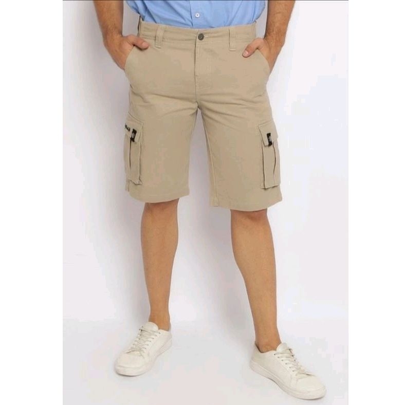 Celana Cargo Pendek Pria Original Lois CRGD050 Krem