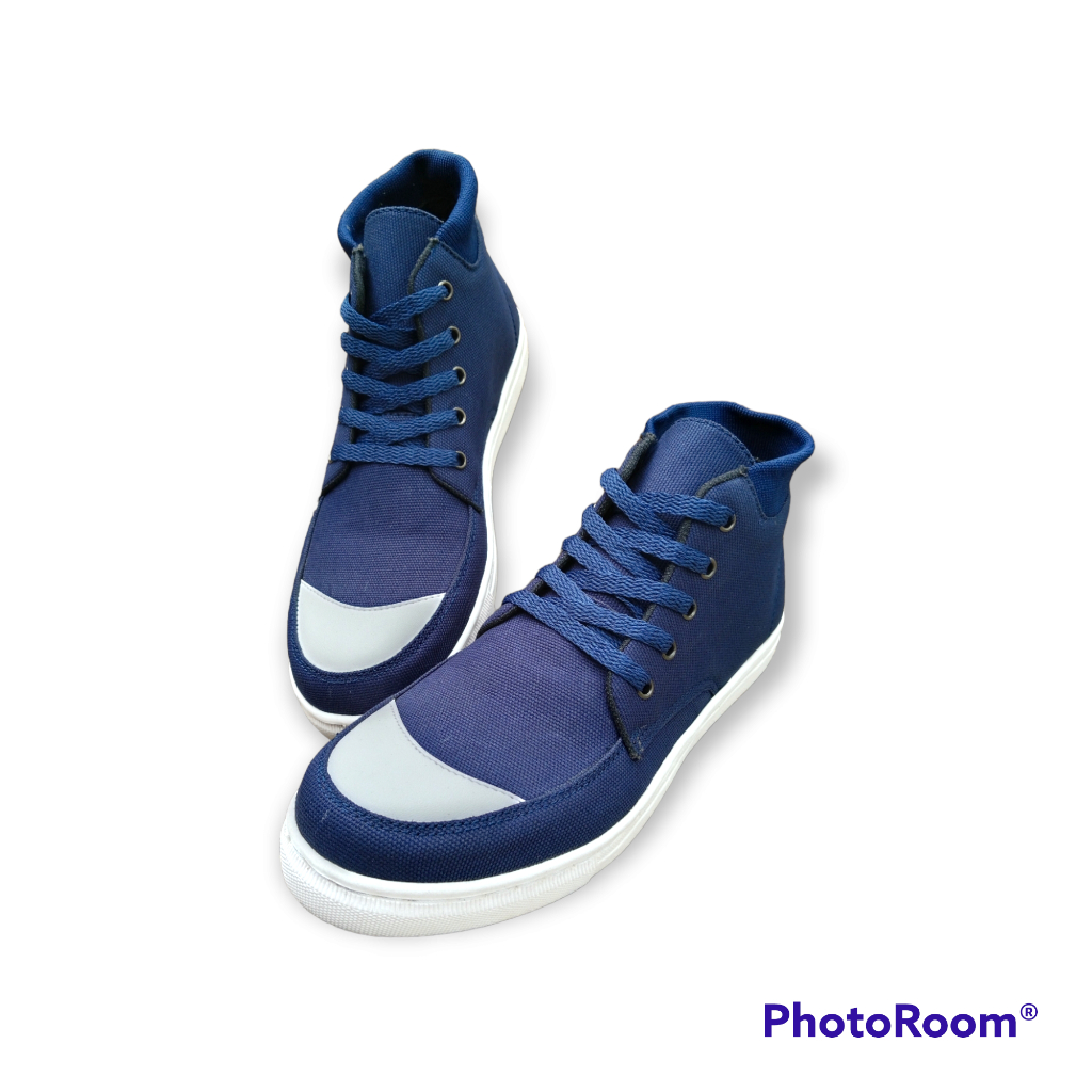 Sk8 Sepatu Neaker Tinggi OneTune Sk8 Sepatu Sneakers Tinggi ONE TUNE 001 Sepatu putih pria kekinian 