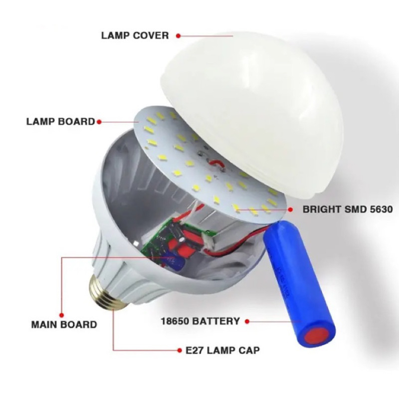 Bohlam Led 15 Watt Lampu Led Emergency 15Watt / Lampu Sentuh