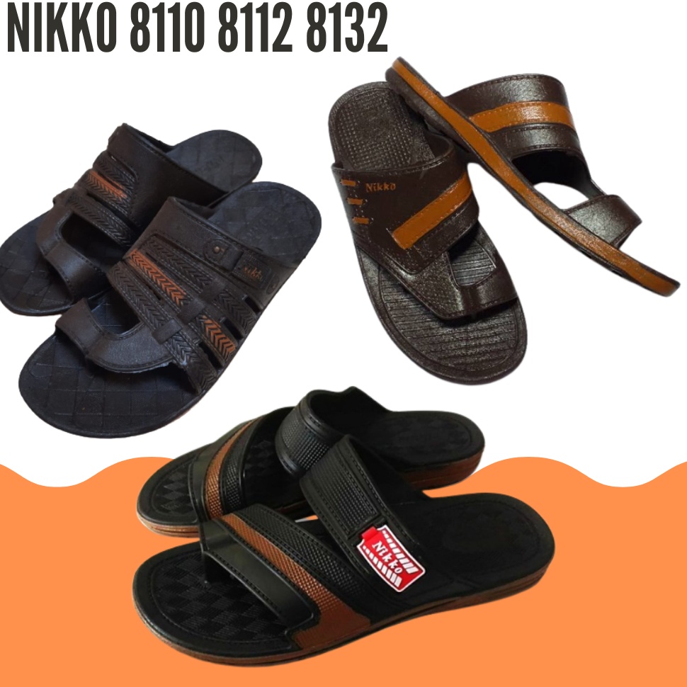 trx9f9Et Sandal NIKKO 8112 8132 8110 / Sandal Selop Karet Pria Dewasa / Sandal Bapak