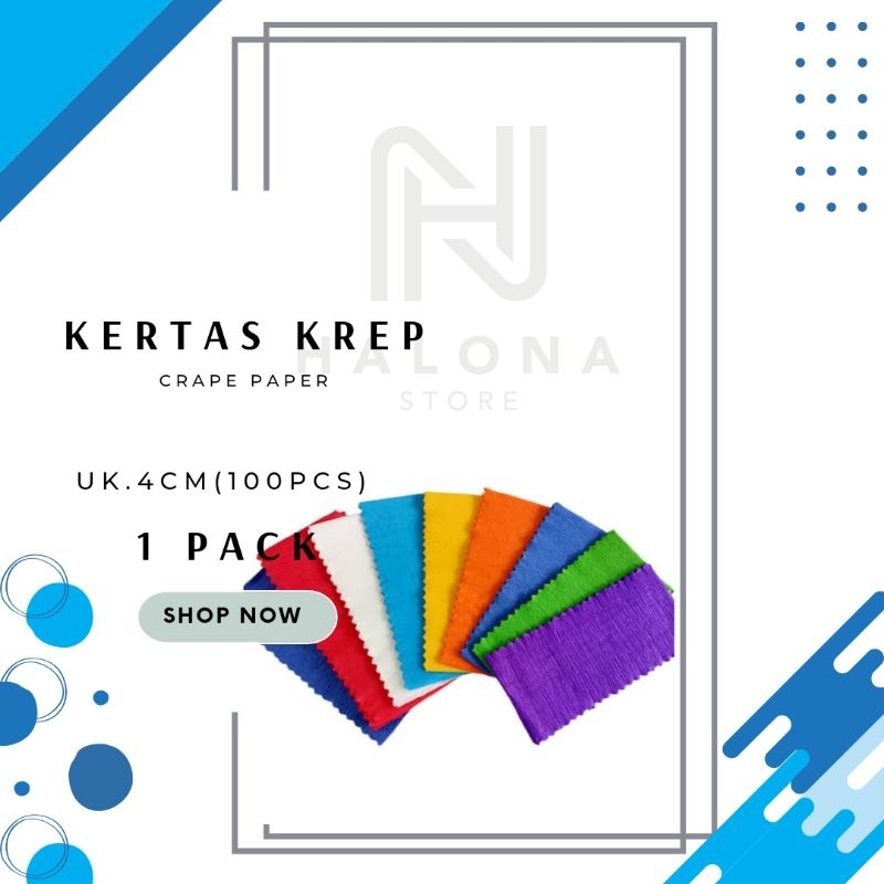 

100pcs Kertas krep / Crape Paper / Kertas Crape potongan