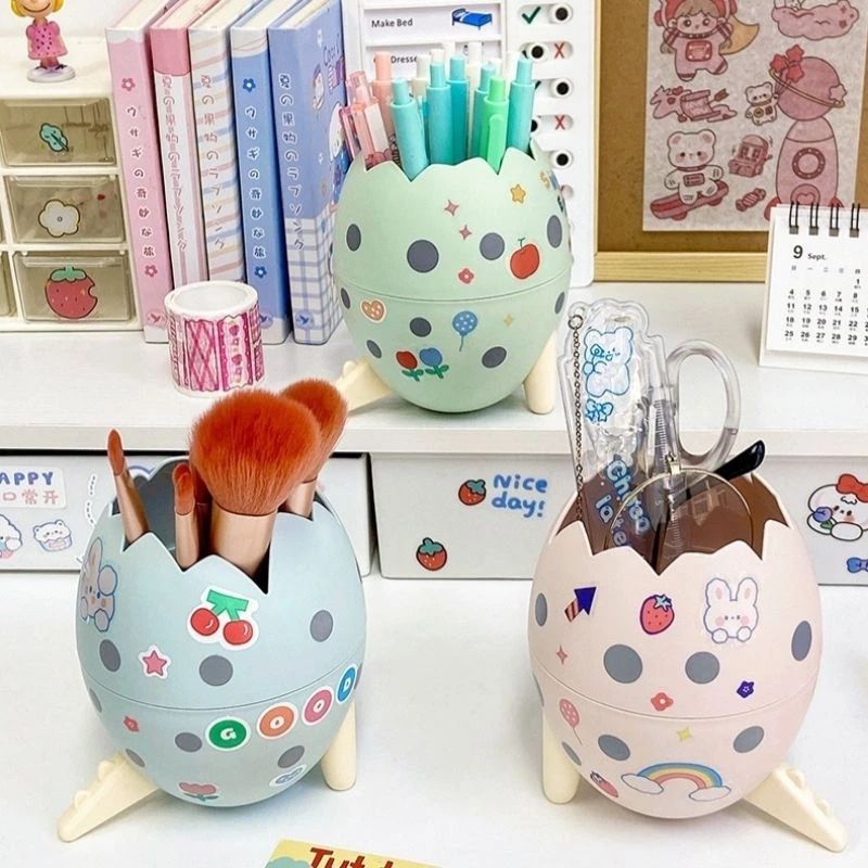 

FREE STICKER Tempat pensil karakter telur Dino/HOLDER Pen Wadah Pulpen Karakter dino