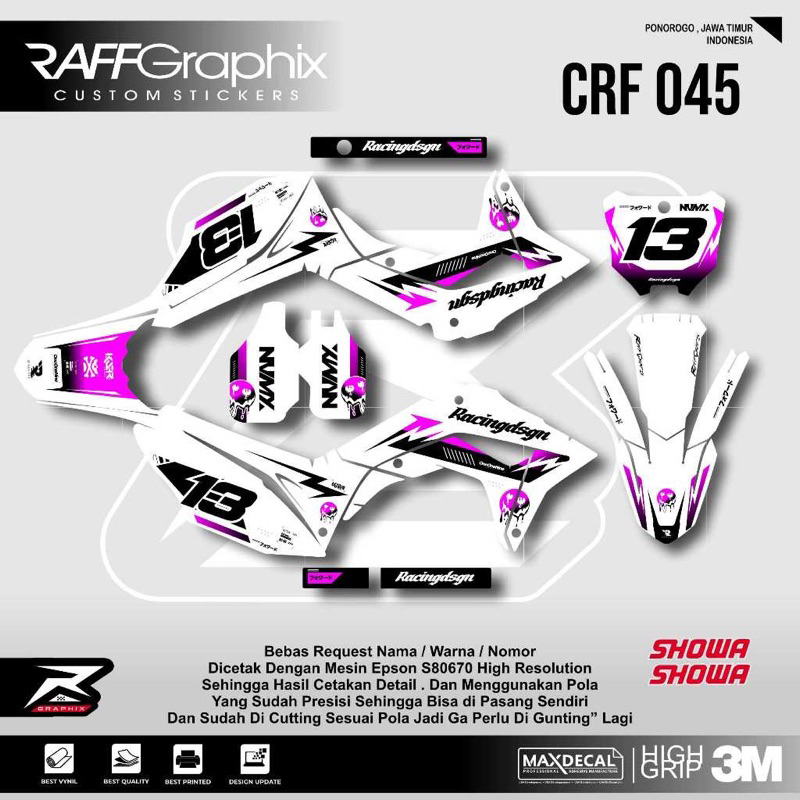 sticker decal crf 150l - decal crf custom - sticker sticker crf
