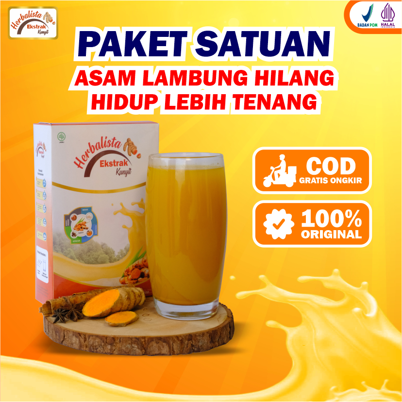 

Herbal Ekstrak Kunyit Mengobati Asam Lambung, Maag, Gerd, Tyfus, Masuk Angin, Menambah Nafsu Makan, Mengatasi Mual-Mual, Masalah Kulit Peradangan, Batuk, Memperbaiki Pola Makan, Meringankan Stres, Dll.