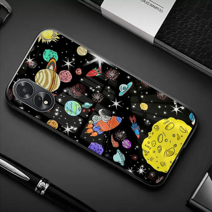 Case oppo A38 - Case oppo A38 - Silikon oppo A38 - Case lucu oppo A38 - Softcase kaca Oppo A38 (GC12