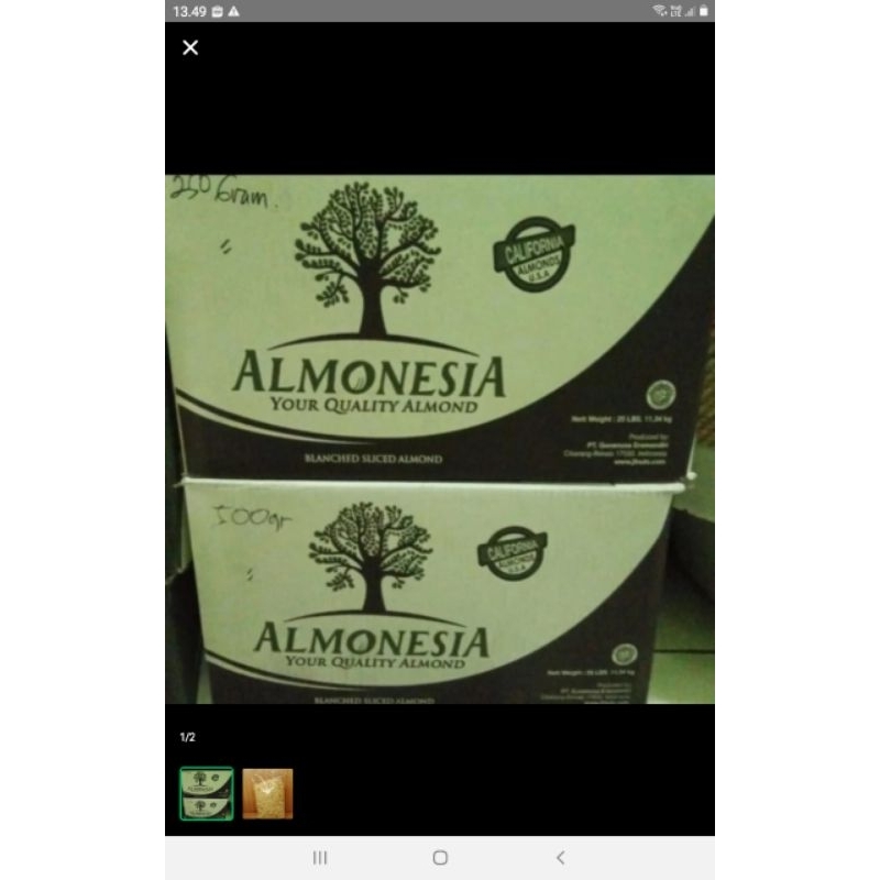 

Almond Slice Almonesia Kemasan Repack 100gr