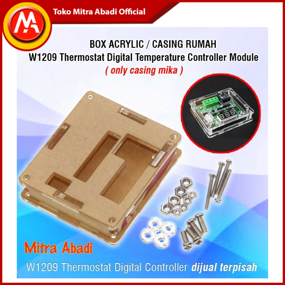 Box Acrylic / Casing Rumah W1209 Thermostat Digital Temperature Modul