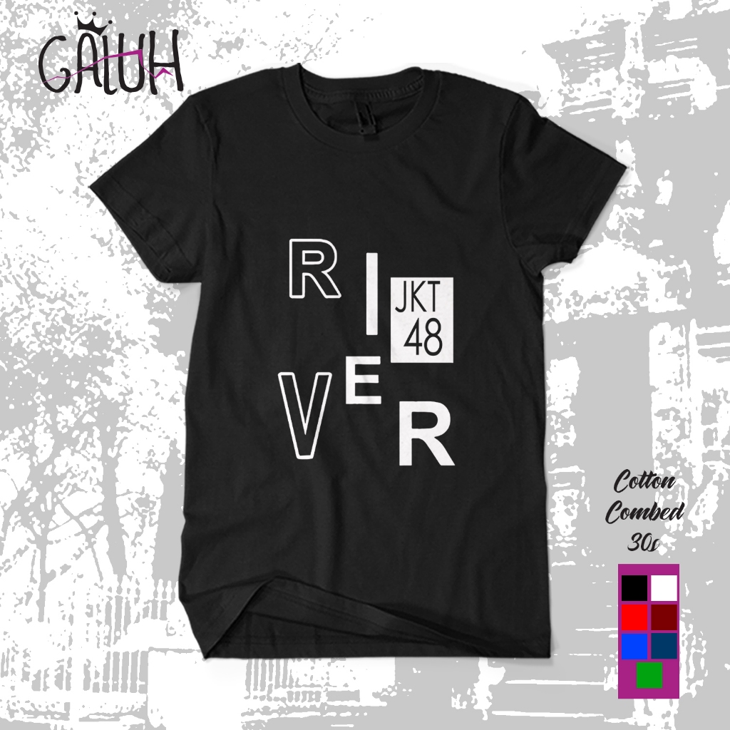 Baju Kaos Pria Dewasa Sablon DTF JKT48 RIVER Kaos Musik JKT 48 SIMSE.ID